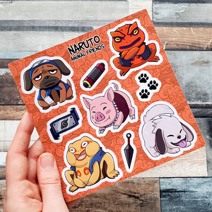 Naruto Animal Friends - Vinyl Sticker Sheet