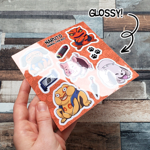 Naruto Animal Friends - Vinyl Sticker Sheet