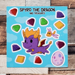 Load image into Gallery viewer, Sphyro The Dragon Vinyl Sticker Sheet