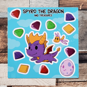 Sphyro The Dragon Vinyl Sticker Sheet