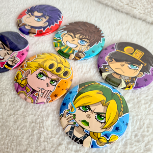 JoJo's Bizarre Adventure - Large 58mm Badges