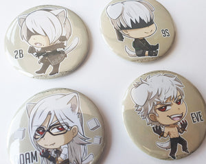 Nier: Automata - Large 58mm Badges