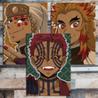 Load image into Gallery viewer, Akaza, Rengoku &amp; Uzui - Demon Slayer - A5 Prints