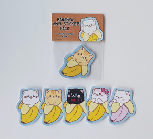 Bananya - Set of 5 Sticker Pack