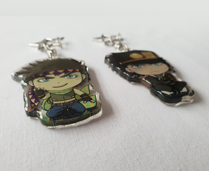 Joseph & Jotaro - JoJo's Bizarre Adventure - Double Sided Acrylic Charms