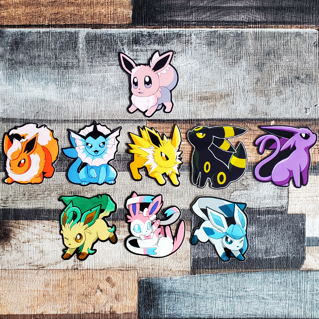 Eeveelutions - Glossy Vinyl Stickers