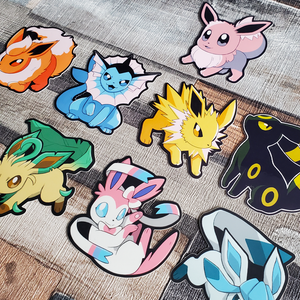 Eeveelutions - Glossy Vinyl Stickers