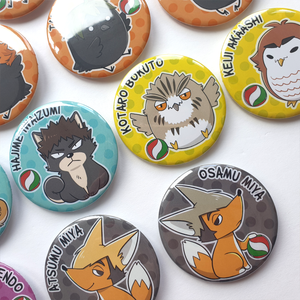 Haikyu!! Karasuno Crows & Friends - Large 58mm Badges