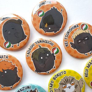 Haikyu!! Karasuno Crows & Friends - Large 58mm Badges
