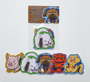 Naruto Animal Friends - Set of 5 Sticker Pack