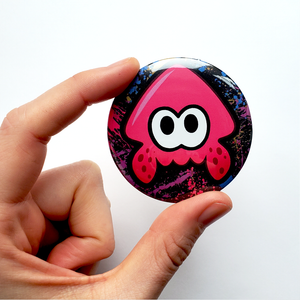 Splatoon Squid - Large 58mm Badges